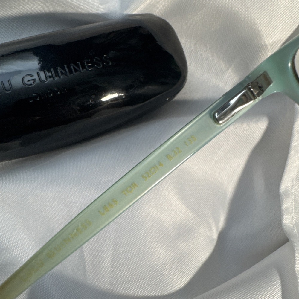 LULU GUINNESS LG65 TOR RECTANGULAR SPORTS WRAP EYEGLASSES FRAME 52-14-135 117191 - Picture 6 of 10